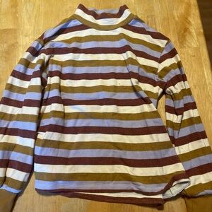 Madewell mockneck striped top